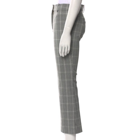 DEREK LAM 10 CROSBY Kick Flare Legging Gray Plaid Women's Pants Gingham Sz 2 - Picture 8 of 10